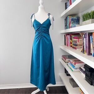 Jason Wu Teal touched midi dress size small